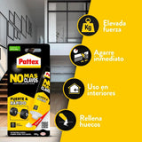 Pattex No Más Clavos Original, Pegamento de Montaje Resistente, Pegamento Extrafuerte para Madera, Metal y más, Adhesivo Blanco Instantáneo, 250g