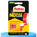 Pattex No Más Clavos Cinta Adhesiva Doble Cara Permanente, Cinta de Doble Cara Extrafuerte, Adhesivo de Montaje para Interior y Exterior, 19mm x 1,5m