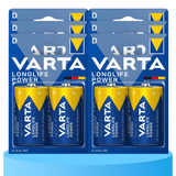 Pilas D Alcalinas de Alto Rendimiento, VARTA Longlife Power, Ultra Larga Duración, Energía Potente y Continua, Ideal para Linternas de Alto Consumo, Radios Portátiles, Juguetes Grandes, Equipos de Sonido y Dispositivos Industriales - VARTA