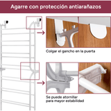 Zapateros Organizador Puerta con Capacidad hasta 24 Pares de Zapatos, Organizador Puerta, Zapatero de Puerta para Ahorrar Espacio, Multinivel, Resistente, Zapatero Colgante, Fácil de Montar, Construcción Robusta y Duradera, Ocupa poco Espacio