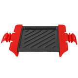 Plancha para Microondas de Acero Antiadherente, Cuenta con Asas y Cierre de Silicona Resistente, Cocción a la Parrilla Fácil y sin Ensuciar, Ideal para Sándwiches, Carnes y Verduras