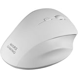 Mars Gaming MMWERGO, Ratón Inalámbrico Ergonómico, Sensor Óptico 3200 dpi, Switches Mecánicos KAILH, Ahorro Energía, Multiplataforma, PC, Mac, PS5, Xbox, Blanco