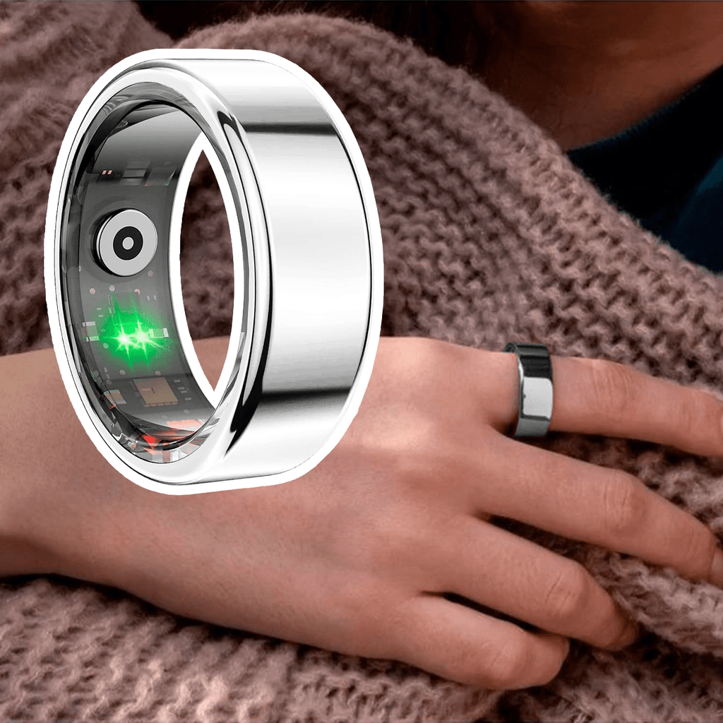 Anillo, Monitor de Pasos, Calorías y Oxígeno, Monitor y Calidad del Sueño, Bluetooth v5.1, Carga Magnética, APP JYouPro, Compatible con Android 5.0, iOS10.0 o superior, 128kb ROM + 96kb RAM - 17,5 mAh, Uso Aproximado 5-7 días