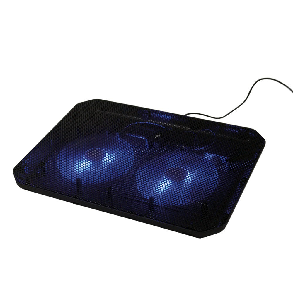 Soporte Portátil con Ventiladores Silenciosos de 14 cm Ideal para Refrigerar la base de tu Portátil y Optimizar su Funcionamiento, Velocidad 1200 + 10% RPM, Altura Ajustable, Conexión USB 2.0, 35 x 26 x 2,5 cm