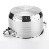 Juego de Ollas de Acero Inoxidable, 12 Piezas, Tapas Incluidas, Apto para Lavavajillas, Apto para Cocina Eléctrica, Gas, Vitrocerámica e Inducción