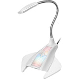 Mars Gaming MMIC, Micrófono Gaming USB Omnidireccional con Iluminación RGB Flow, Brazo Flexible, Botón Mute, Plug & Play, para Streaming y Gaming en PC, PS4, PS5, Mac, Blanco
