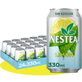 Nestea Té Negro Limón Sin Azúcar, Refresco de Té Negro con Sabor a Limón, Pack de 24 Latas de 330ml