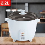 Hervidor de Arroz de Gran Capacidad, Arrocera con Función de Cocinar o Calentar, Contenedor Interno con Recubrimiento Antiadherente, Tapa de Vidrio Transparente, Indicador luminoso