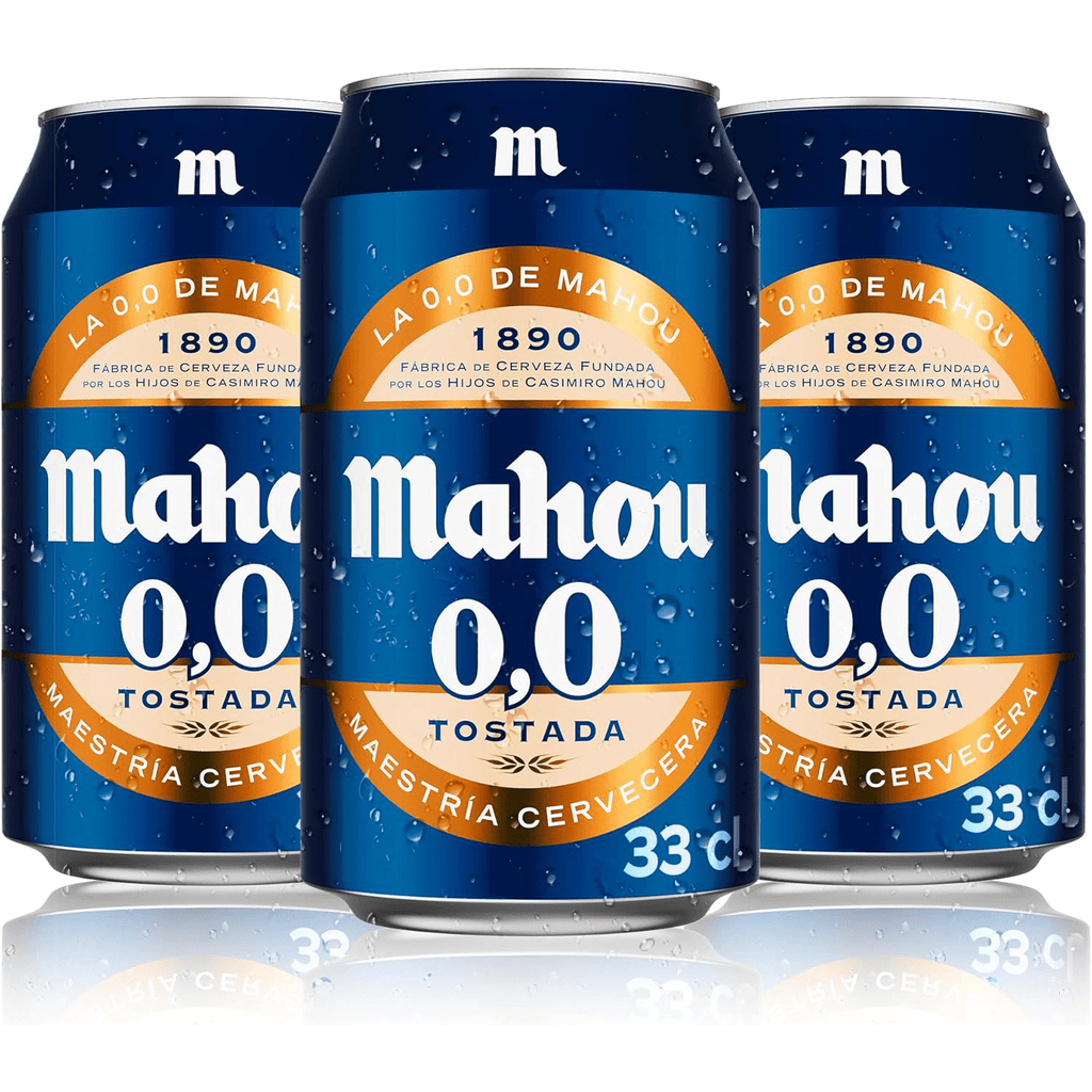 Mahou 0,0 Tostada, Pack de 24 Latas de 330 ml, Cerveza Lager Refrescante, Ligera y Suave, Sabor Auténtico, Cerveza Sin Alcohol