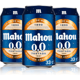 Mahou 0,0 Tostada, Pack de 24 Latas de 330 ml, Cerveza Lager Refrescante, Ligera y Suave, Sabor Auténtico, Cerveza Sin Alcohol