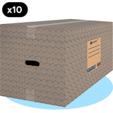 Pack 10 Cajas Carton para Mudanzas y Almacenaje Ultra Resistentes con Asas