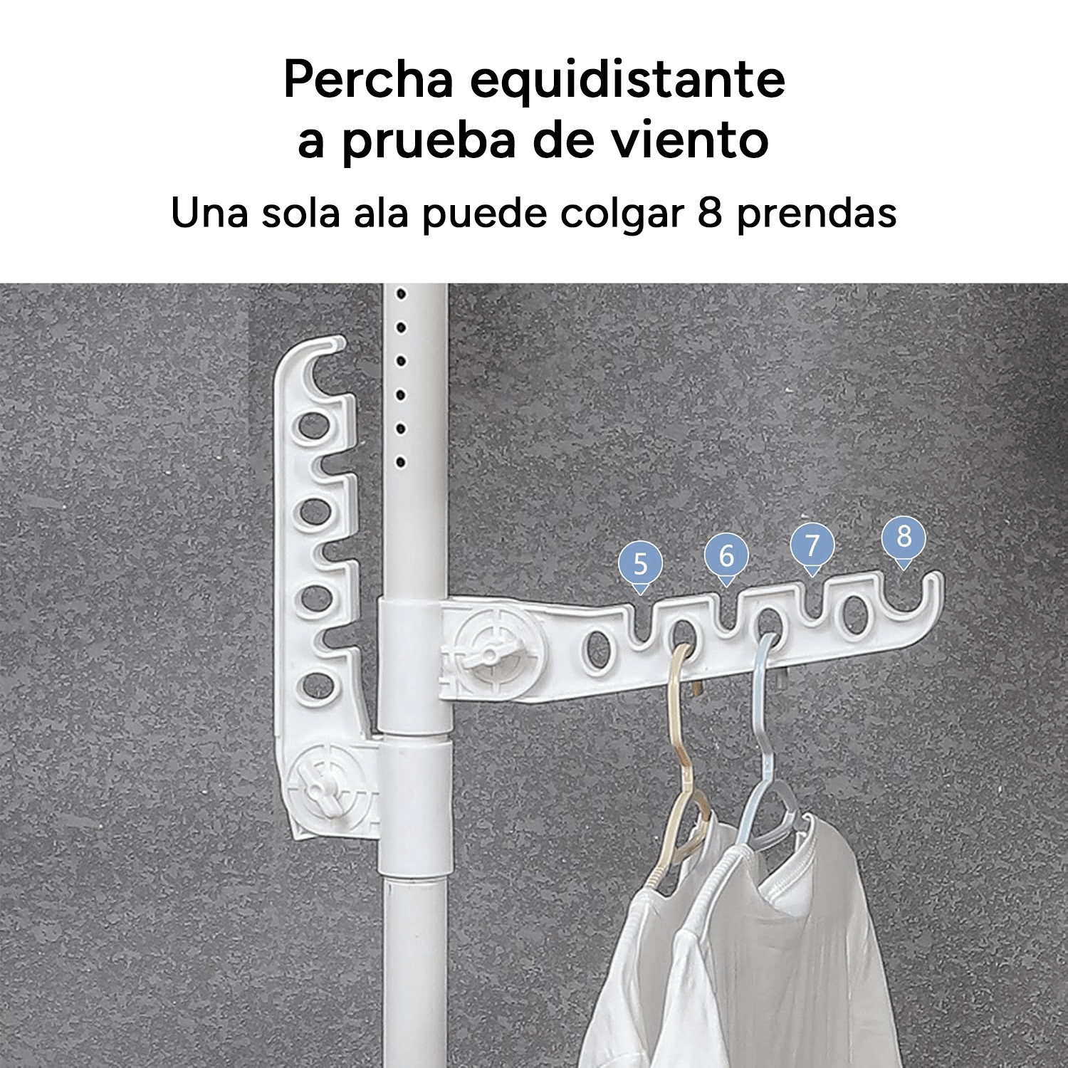 Tendedero Ropa Vertical Extensible, Tendedero Tubo Extensible, Fácil de Instalar, Ajustable en Altura, Portátil, 3 Perchas Ajustables, Fácil de Guardar, Instalación sin Herramientas, Apto para Interior, Salón, Dormitorio, Balcón, Oficina y Cuarto de Baño