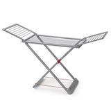Tendedero Plegable con Alas, 20 Metros de Superficie de Tendido, Hecho de Resina Resistente al Sol y a la Intemperie, 180 x 108 x 55 cm
