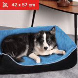 Cama para el Perro con Fondo Acolchado y Suave, Cama Gato, Cama para Mascotas, Bordes Suaves y Redondeados, Base Antideslizante, Aporta Sensación de Seguridad, Diseño Confortable para Mascotas: Soporte para la Cabeza y Cuello