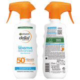 Garnier Protector Solar Spray Adultos Delial Sensitive Advanced, Ideal para Pieles Claras, Sensibles e Intolerantes al Sol, IP50+ -270 ml, Protección Avanzada Contra Rayos UVB, UVA Y UVA Largos, No Deja Manchas, 0% Grasa 0% Pegajosa