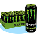 MONSTER ENERGY Zero Sugar Bebida Energética Sin Azúcar, 12 Latas de 500ml