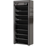 Zapatero Organizador de Tela con Cubierta Frontal, Organizador de Zapatos de Gran Capacidad ideal para Ahorrar Espacio, Organizador de Almacenamiento de Zapatos, Zapatero Multinivel, 60 x 30 x 160 cm