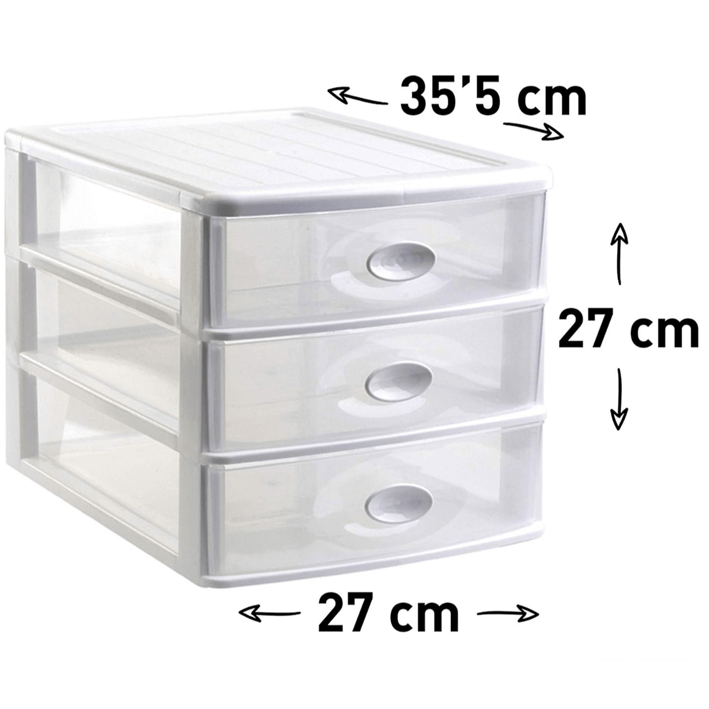 Cajonera Plastico, Organizador de Cajones, Cajones de Almacenamiento de Plástico Transparente, Cajonera de Escritorio, Organizadores Apilables e Impermeables para Ropa, Zapatos, Juguetes y Objetos, Cajas de Clasificación Resistentes