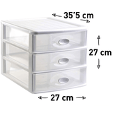 Cajonera Plastico, Organizador de Cajones, Cajones de Almacenamiento de Plástico Transparente, Cajonera de Escritorio, Organizadores Apilables e Impermeables para Ropa, Zapatos, Juguetes y Objetos, Cajas de Clasificación Resistentes
