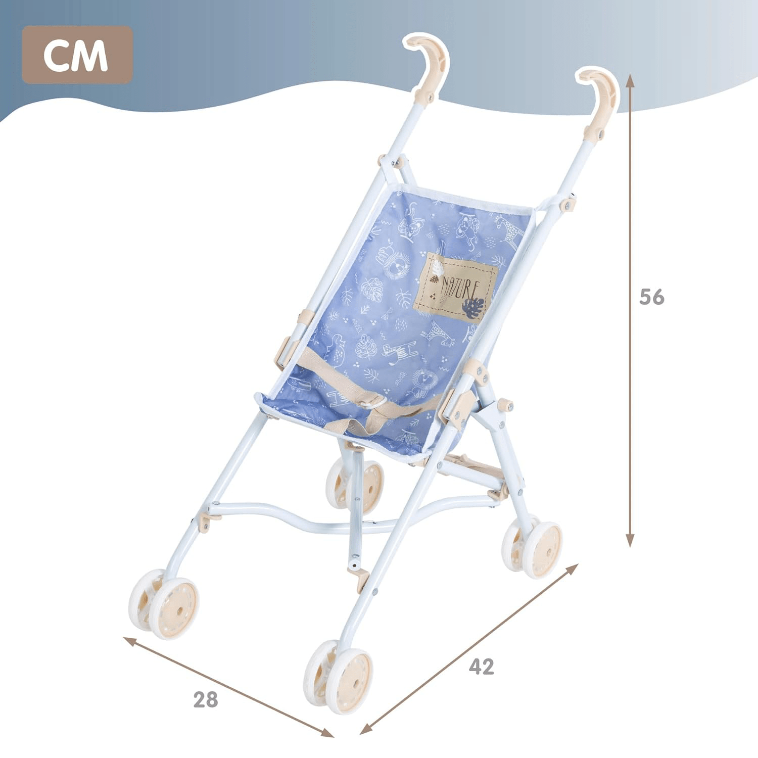 Silla de Juguete para Niños, Silla Plegable con Cinturón para Sujetas al Muñeco, Ideal para Muñecas de 30 y 40cm, Fomenta la Imaginación, la Afectividad y la Sociabilidad, 28 x 42 x 56 cm