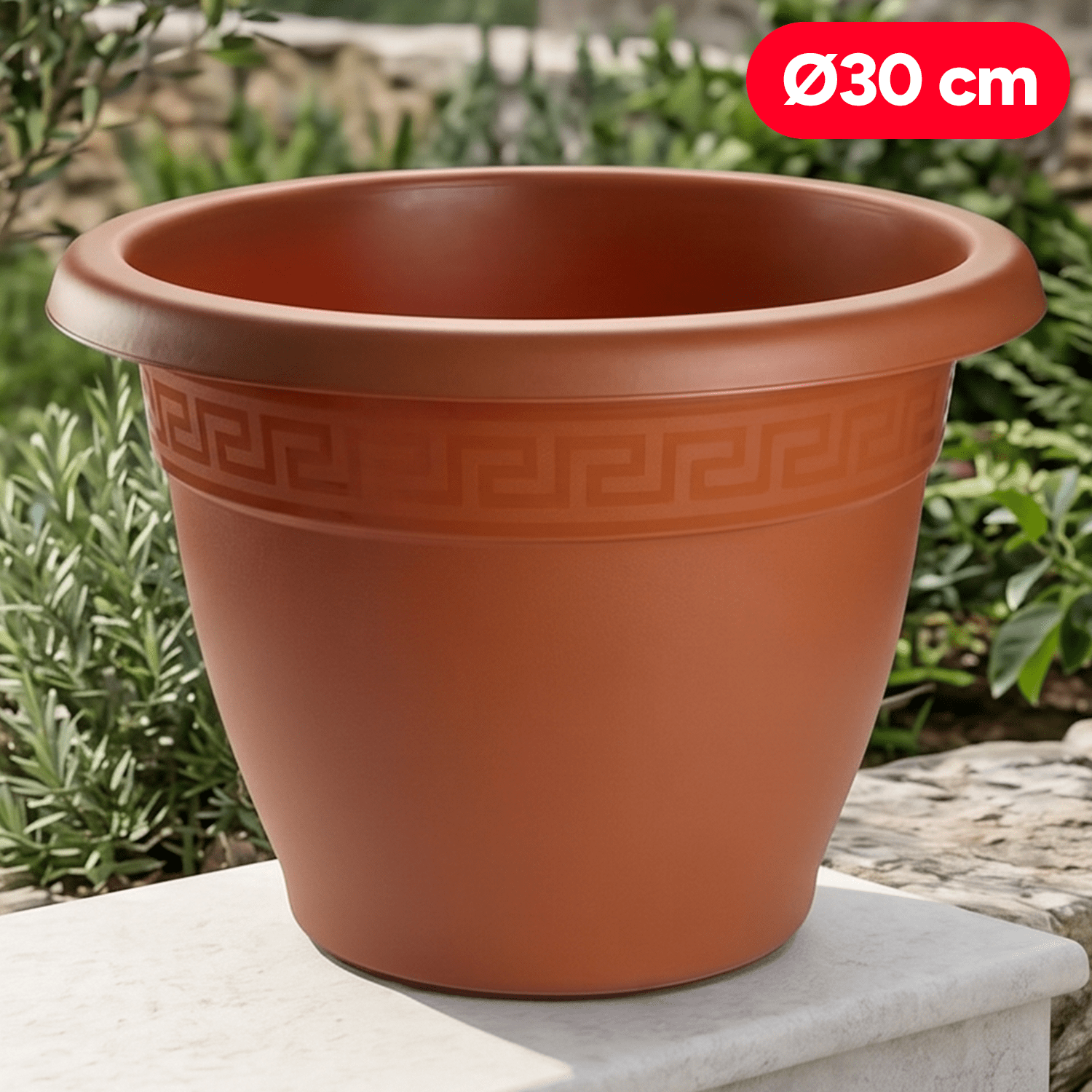 Maceta Plástico 30cm, Diseño Elegante y Moderno, Macetas para Interiores y Exteriores, Patio y Decoración, Ideal para Flores y Verduras, Maceteros de Jardín, Marrón