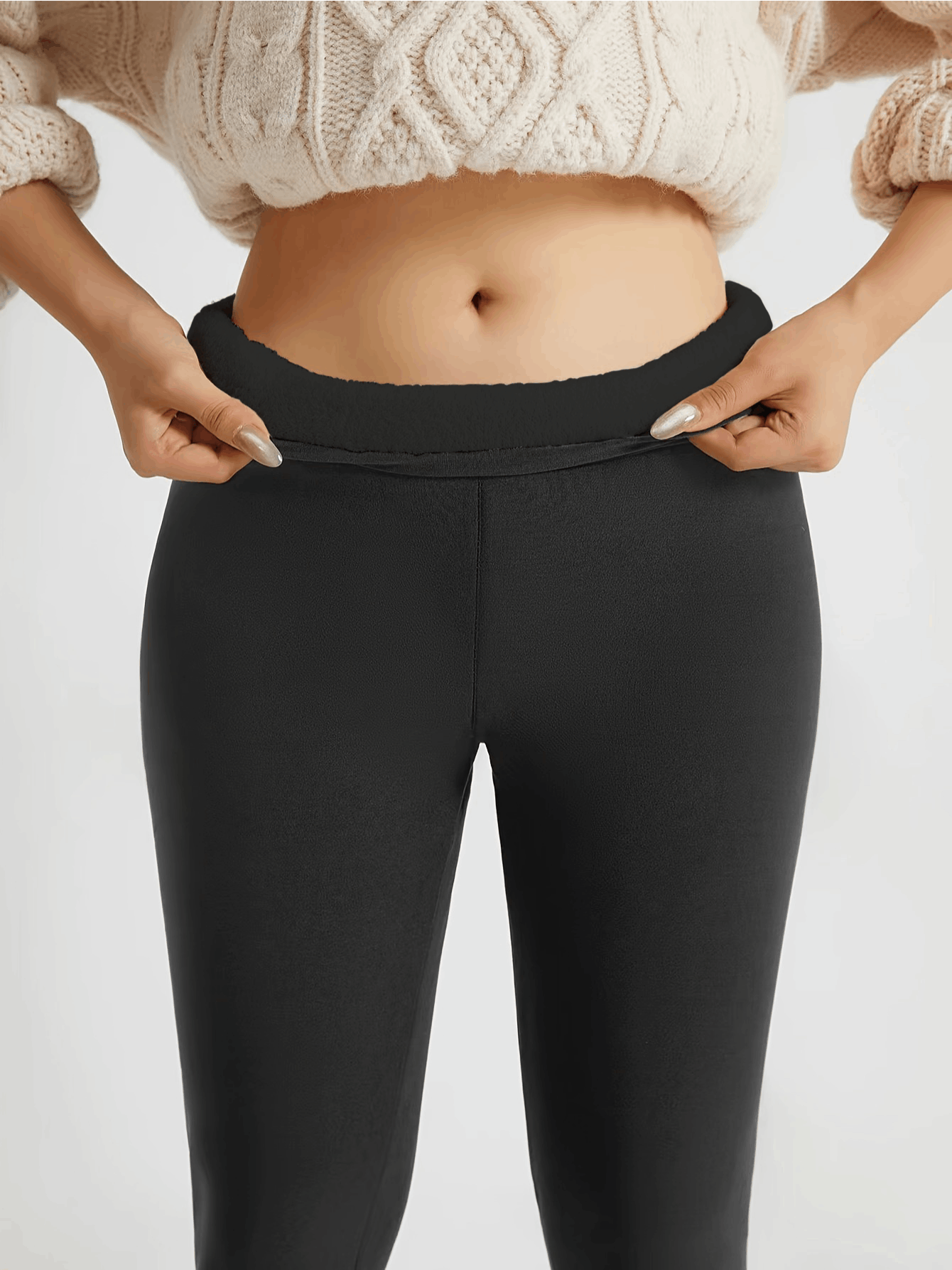 Leggins Térmicos Mujer con Forro de Felpa, Elásticos, Calientes y Acogedores