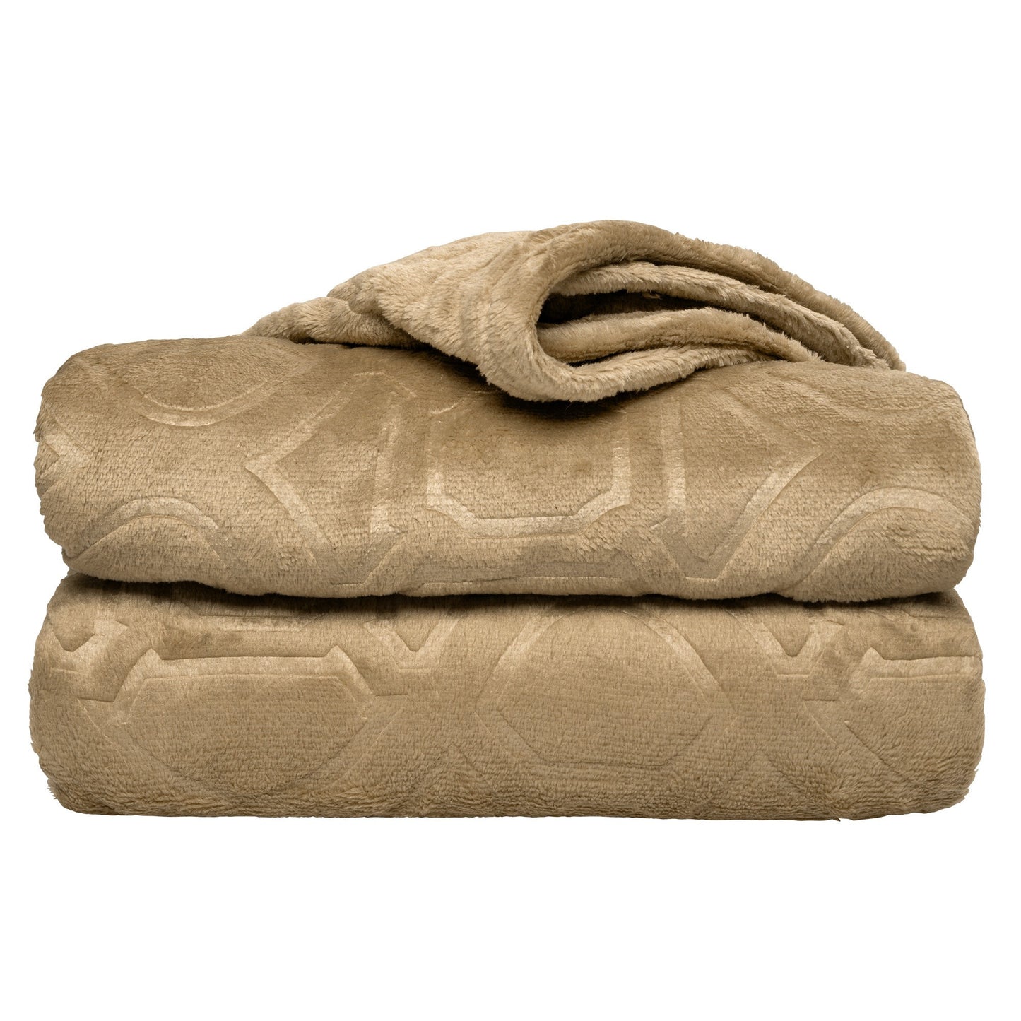 Manta Suave, Manta Super Suave y Cálida de Poliéster con Diseño Geométrico en Relieve, 127 x 177.8 cm, 220g Poliéster, Ideal para Otoño e Invierno