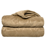 Manta Suave, Manta Super Suave y Cálida de Poliéster con Diseño Geométrico en Relieve, 127 x 177.8 cm, 220g Poliéster, Ideal para Otoño e Invierno