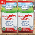 Central Lechera Asturiana Leche en Polvo Entera, Sin Aditivos Artificiales, 2kg