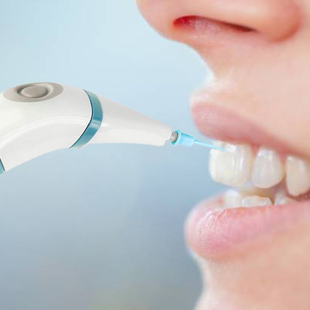 Limpiador Interdental, Cabezal Desmontable, Limpieza Eficaz, Ideal para Completar la Limpieza Dental, Puntas Desechables de Nylon, Tamaño Compacto, Funciona con 1 Pila AA