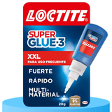 Loctite Super Glue-3 XXL, Pegamento Universal Triple Resistencia, Adhesivo para Uso Intensivo, Pegamento Instantáneo, Transparente y Extrafuerte, 20g