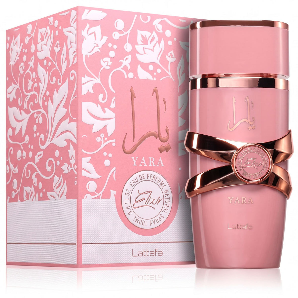 Lattafa Yara Elixir Eau de Parfum, Perfume Árabe para Mujer de Aroma Dulce y Frutal con Notas de Fresa, Vainilla, Caramelo y Ámbar, 100 ml