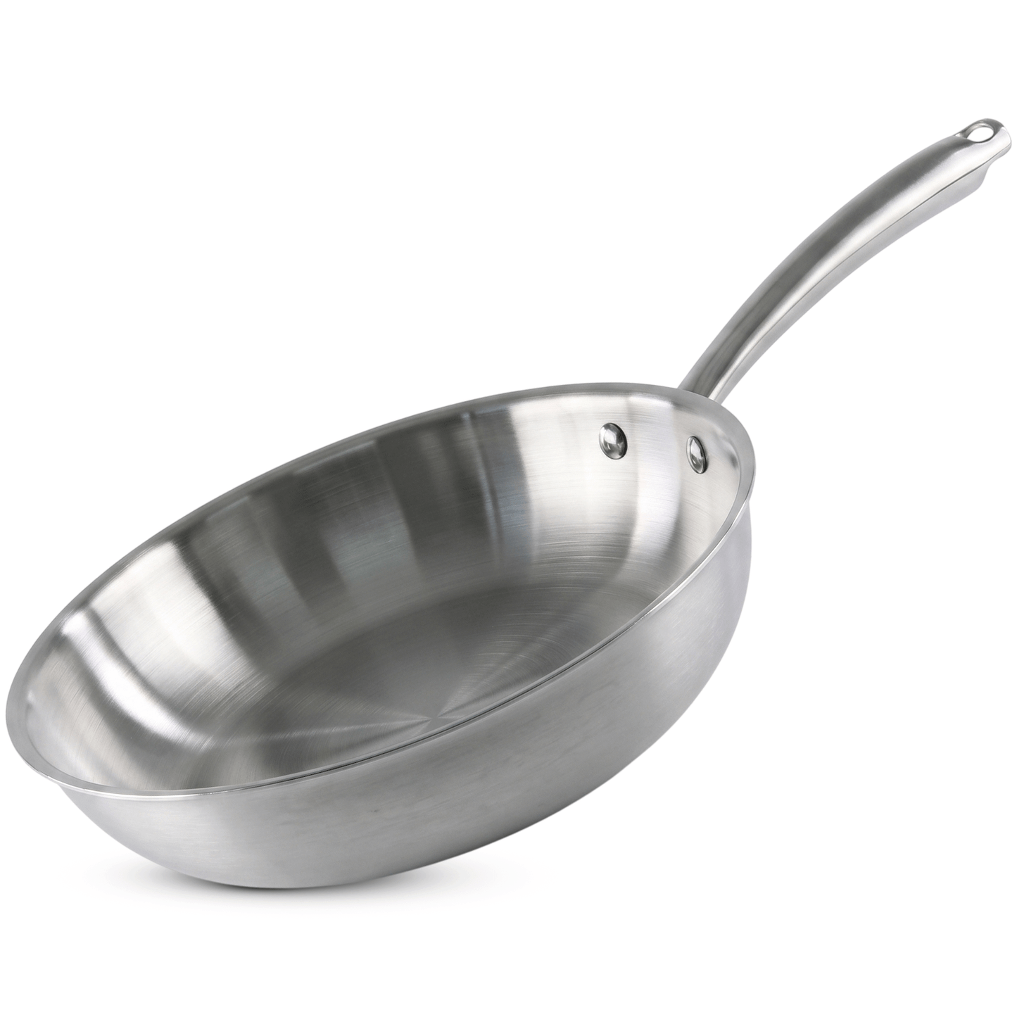 Sartenes de Acero Inoxidable TriPly Pulido y Mango Ergonómico de Acero Inoxidable Aptas para Todo Tipos de Cocina, Distribución Uniforme del Calor, Ø20/Ø24cm