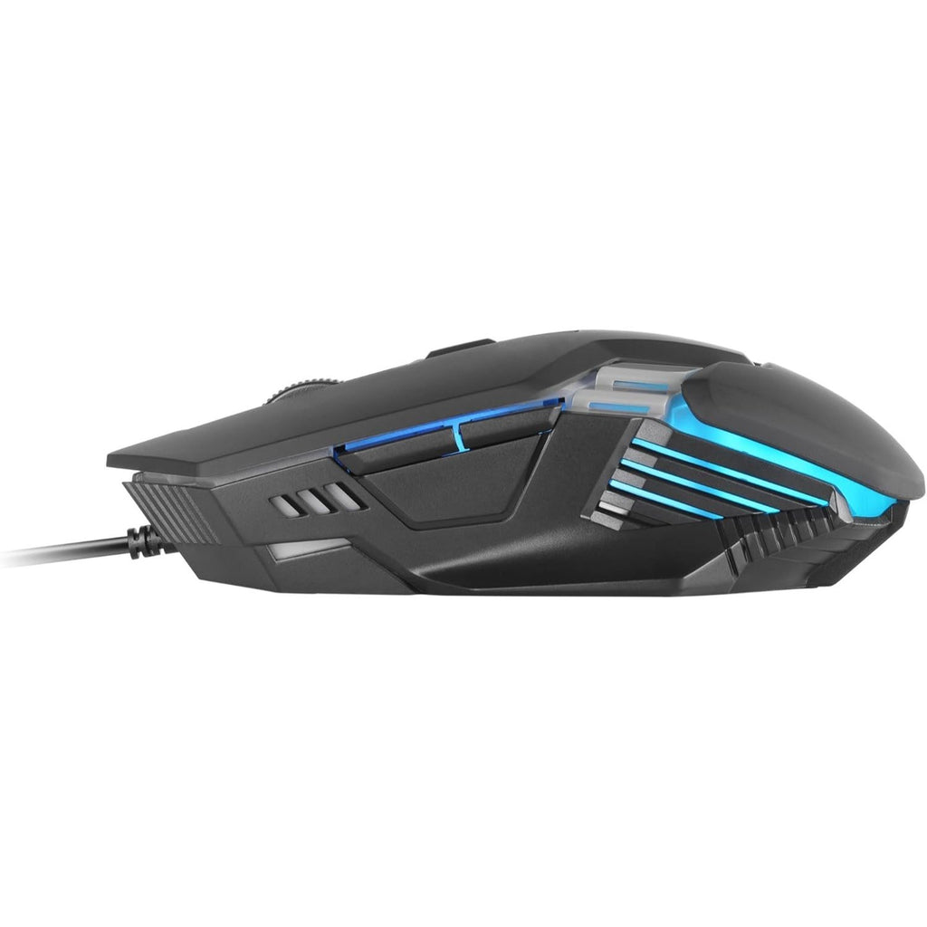 Mars Gaming MM024, Ratón Gaming RGB, Sensor Óptico 4000 dpi, Switches Mecánicos Huano, Iluminación RGB Flow, Ajuste On-The-Fly 1200/2400 / 3200/4000 dpi, Compatibilidad Multiplataforma, Negro