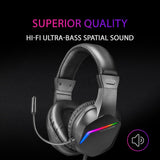 Mars Gaming MH122, Cascos Gaming FRGB Over Ear con Micrófono, Sonido HiFi, Cancelación de Sonido, Ultraligeros, PS4 PS5 Xbox Switch Switch 2 Tablet Windows Mac, Negro