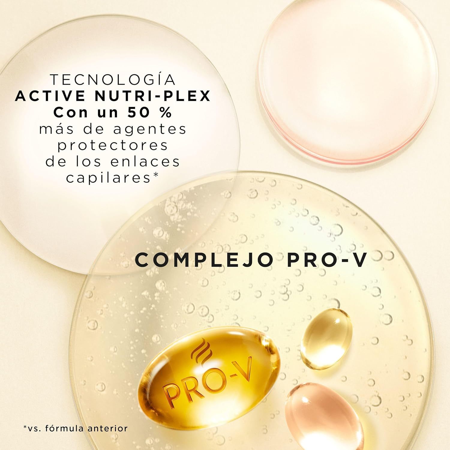 Pantene Champu Cabello Pro-V Repara y Protege, Fortalece el Pelo Debil y Dañado, Protege Enlaces Capilares, Proporciona Brillo y Suavidad, Sin Siliconas. Active Nutri-Plex, 1 L