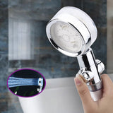 Cabezal de Ducha, Con Regulador de Caudal, Cabezal 360°, Luz Led por Presión de Agua, Cambia de Color con la Temperatura, Botón de Stop, Ahorrador de agua, Filtro Anti-cal y Filtro de Impurezas, Fácil de Instalar