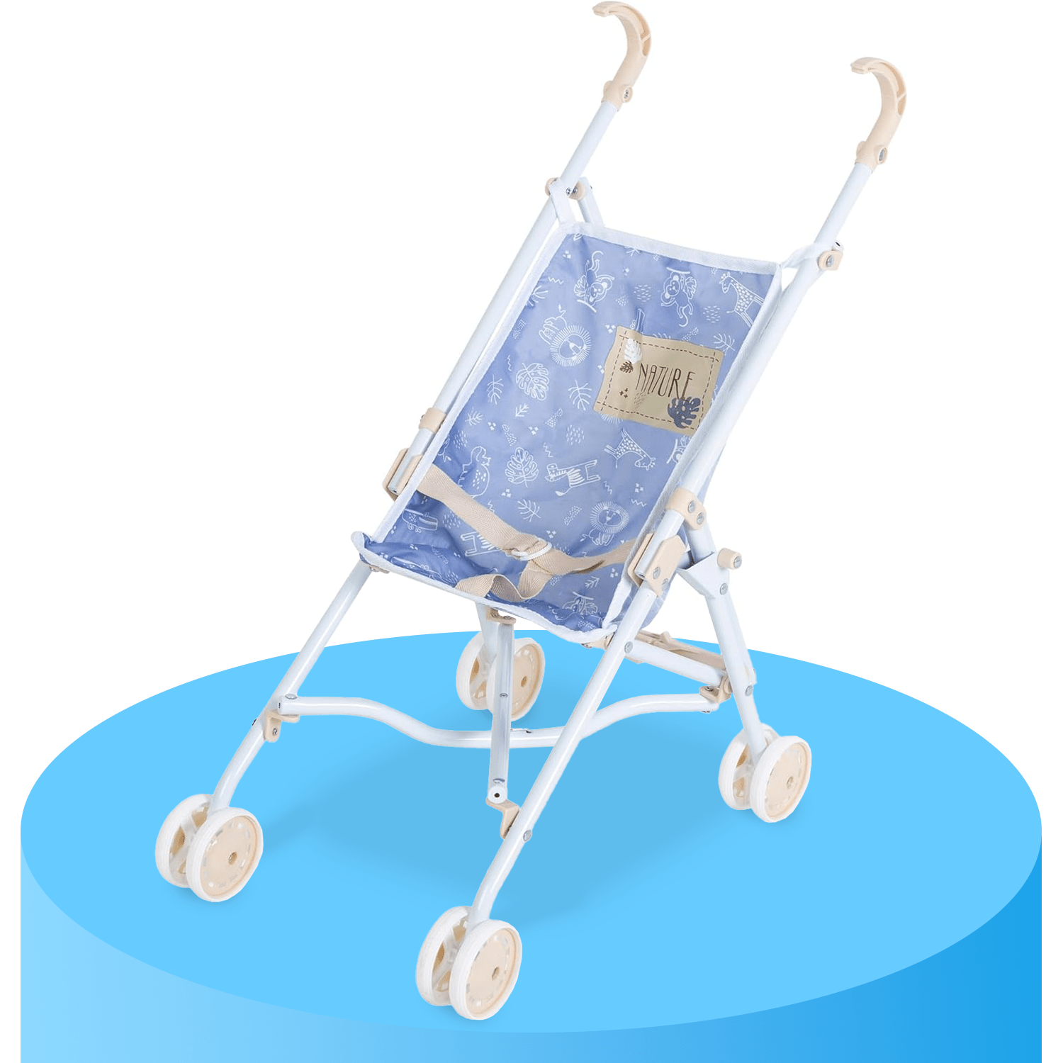 Silla de Juguete para Niños, Silla Plegable con Cinturón para Sujetas al Muñeco, Ideal para Muñecas de 30 y 40cm, Fomenta la Imaginación, la Afectividad y la Sociabilidad, 28 x 42 x 56 cm
