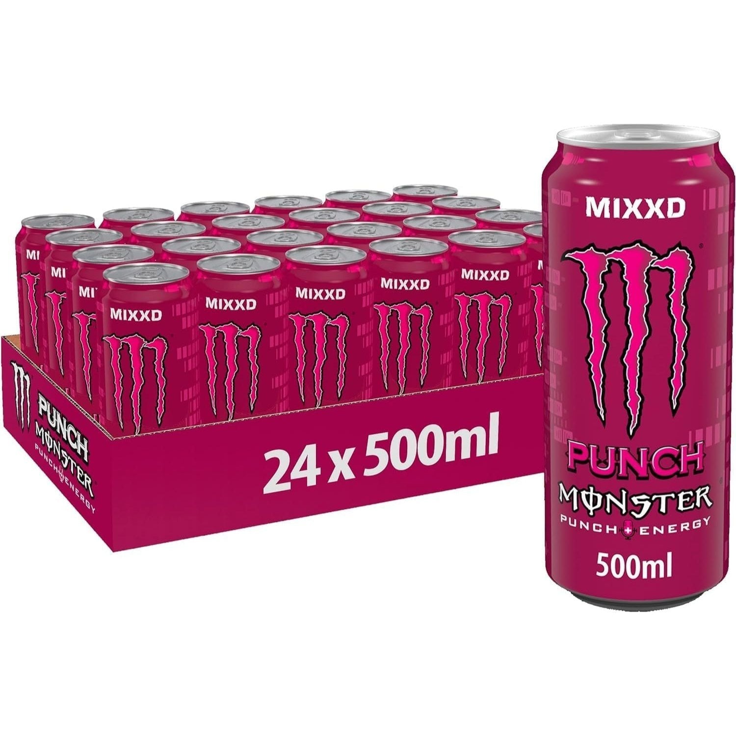 MONSTER ENERGY Bebida Energética, Refresco Energético, Pack 12/24 Latas de 500ml