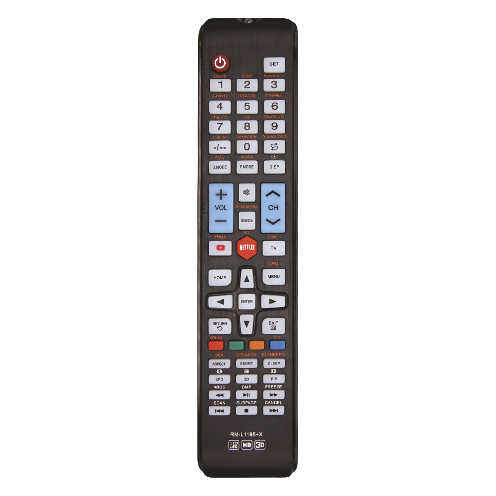 Mando TV Smart TV, Control Remoto Universal con Gran Potencia de Señal, Mando a Distancia TV 15 en 1 con Botones Especiales para Smart TV