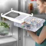 Organizador Nevera de 8 Compartimentos con Gran Capacidad, Fácil de Instalar, Muy Resistente, Se Engancha a las Baldas, 30,5 x 20 x 9,5 cm