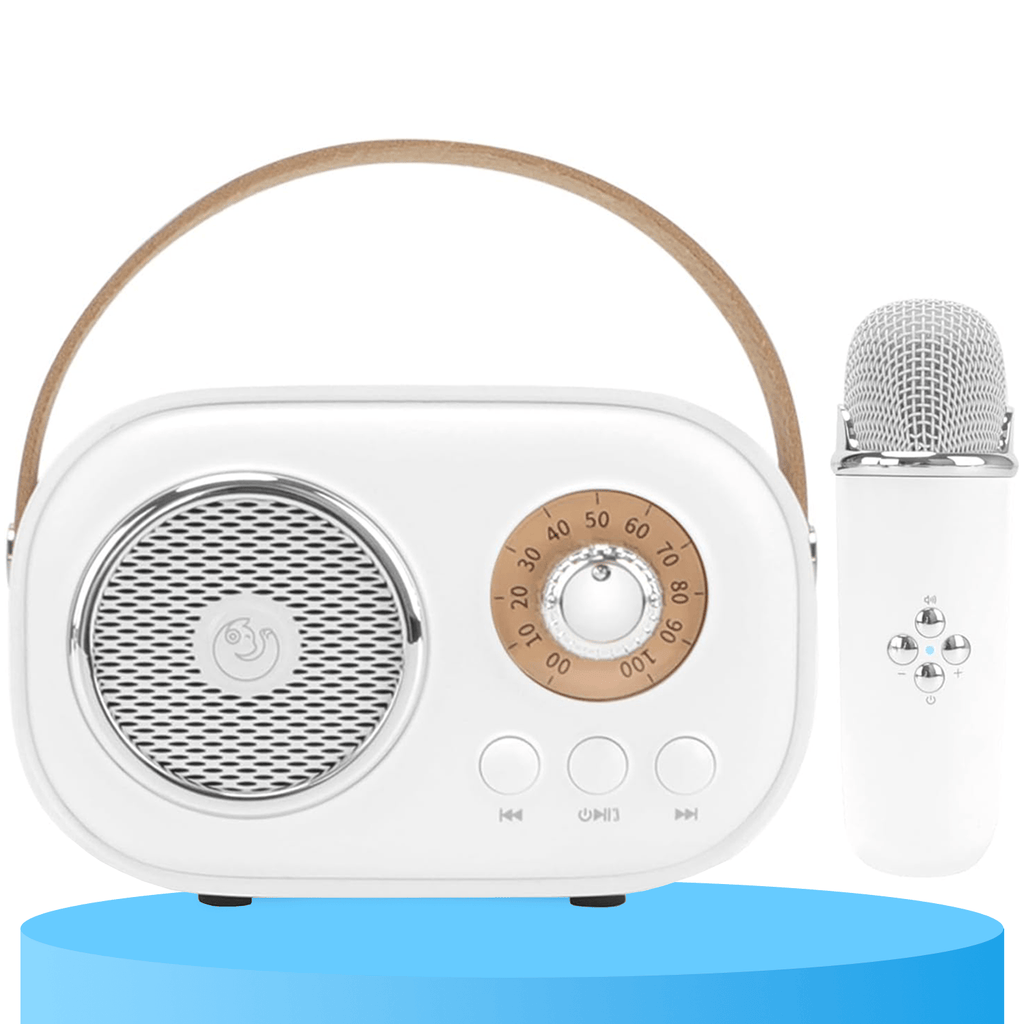 Mini Karaoke Portatil, Altavoz con Micrófono Inalámbrico para Cantar, Efectos de Voz, Ideal para Fiestas