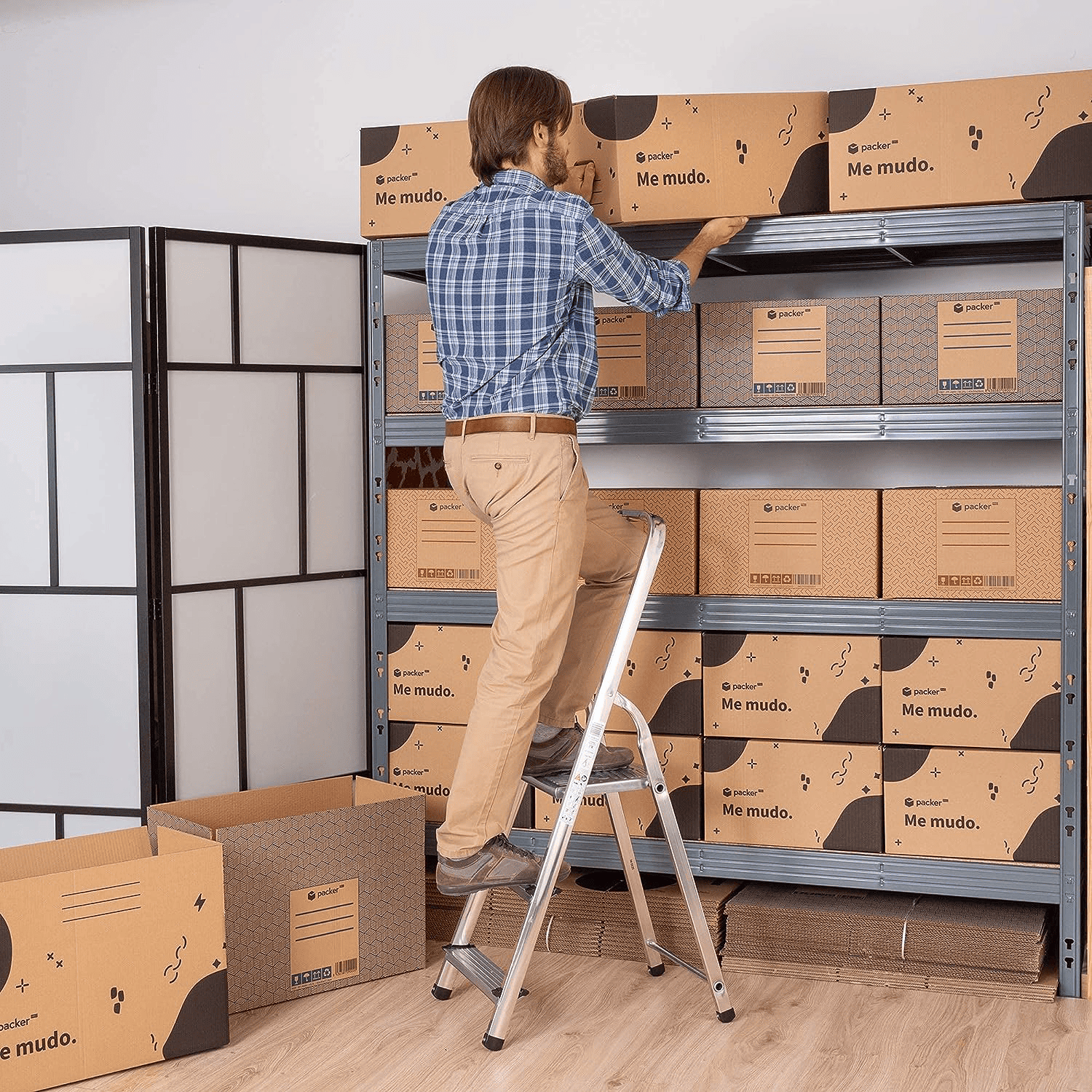 Pack 10 Cajas Carton para Mudanzas y Almacenaje Ultra Resistentes con Asas