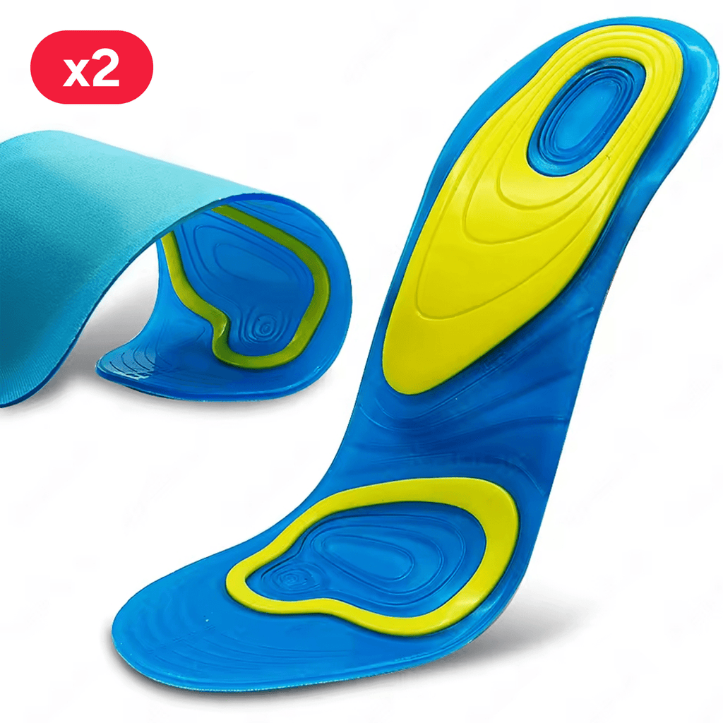 Plantillas de Gel de Silicona para el Soporte de Pie, Plantillas ideales para Caminar, Trabajar o Hacer Deporte, Ideal para Todo Tipo de Calzado, Almohadillas Amortiguadoras, Alta Elasticidad, 2 Plantillas