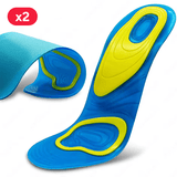 Plantillas de Gel de Silicona para el Soporte de Pie, Plantillas ideales para Caminar, Trabajar o Hacer Deporte, Ideal para Todo Tipo de Calzado, Almohadillas Amortiguadoras, Alta Elasticidad, 2 Plantillas