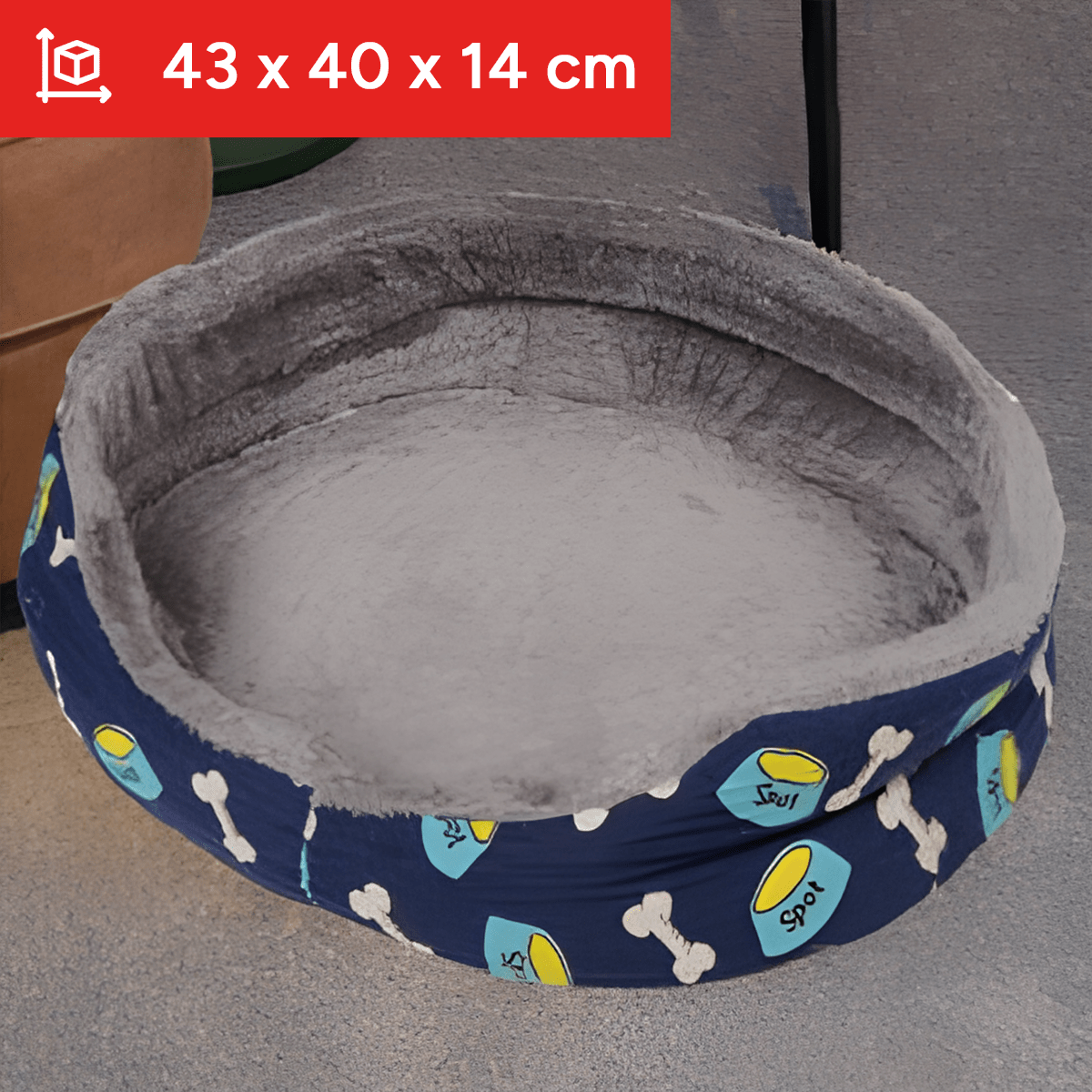 Cama para el Perro con Fondo Acolchado y Suave, Cama Gato, Cama para Mascotas, Bordes Suaves y Redondeados, Base Antideslizante, Aporta Sensación de Seguridad, Diseño Confortable para Mascotas: Soporte para la Cabeza y Cuello