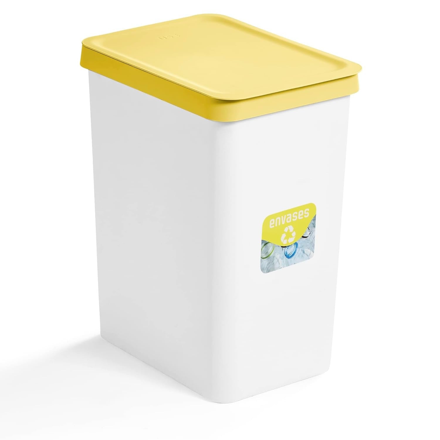Cubo Basura Cocina de Plástico Resistente, 30L, Cubos de Basura Reciclaje