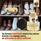 Búfalo Betún Calzado Autobrillante Incoloro, Crema para Zapatos, Aporta Brillo, Esponja Integrada, 40 ml