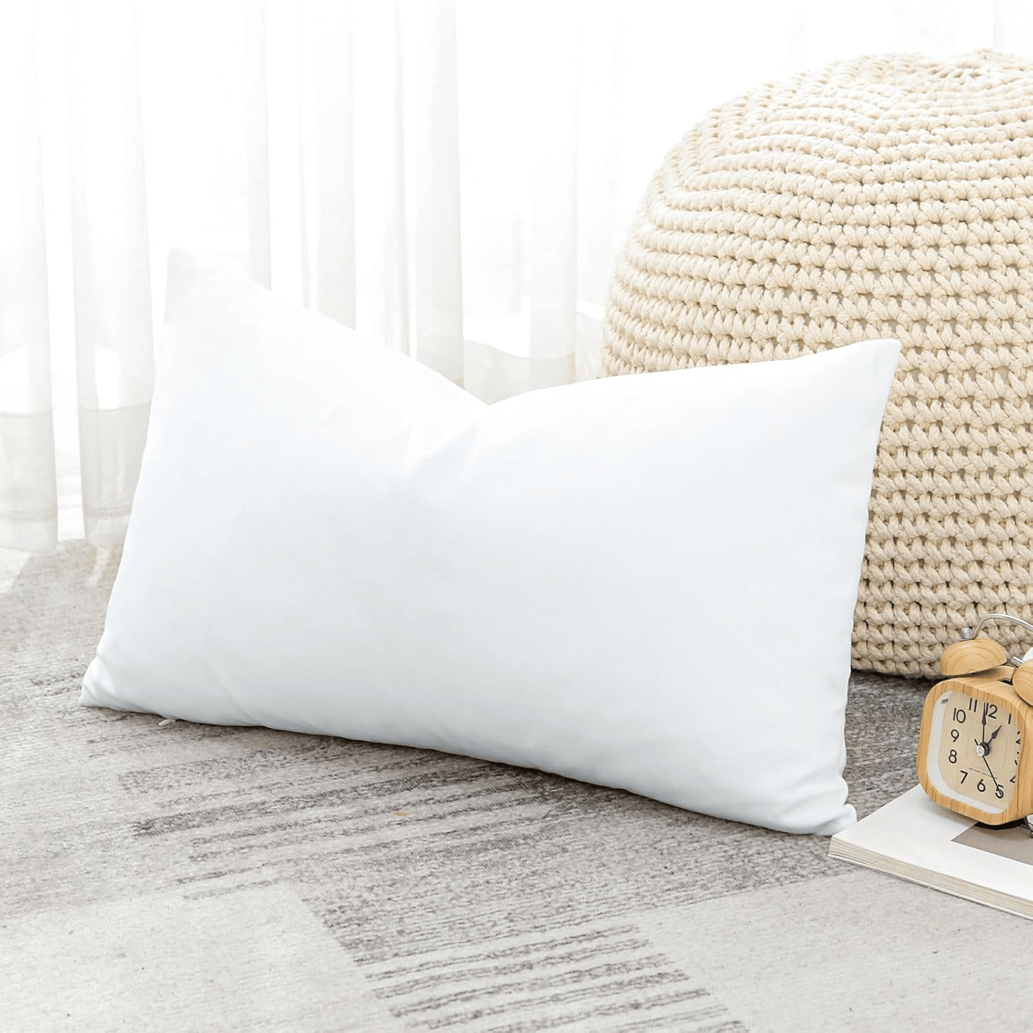 Almohada para Dormir de Fibra Siliconada, Antialérgica, Fibra Hueca de Alta Recuperación, Agradable al Tacto, Transpirable y Duradera, Se adapta a la Postura del Sueño