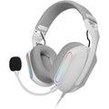 Mars Gaming MH-Pro, Auriculares Gaming ARGB Flow, Sonido Envolvente, Almohadillas Air 3D, Micrófono, PS4, PS5, Xbox One, Xbox Series X-S, Switch, Switch 2, Windows, Mac, Smartphone y Tablet, Blanco